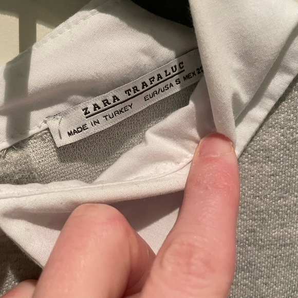 COPY - Zara Grey tunic dress with collar - Picture 4 of 4